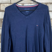 Navy Blue Tommy Hilfiger Sweatshirt Mens Medium