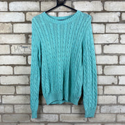 Teal Green Tommy Hilfiger Womens Knitted Jumper Large