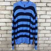 Blue and Navy Striped Chaps Jumper Mens XL
