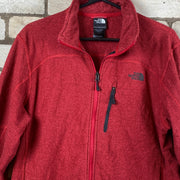 Red The North Face Over the Head Fleece Mens Medium
