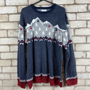 Navy with Christmas Pattern George Mens Christmas Jumper XXL