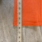 Orange Ralph Lauren Woman's Knitted Short Sleeve Jumper Medium