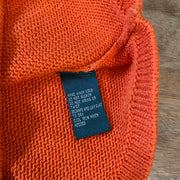 Orange Ralph Lauren Woman's Knitted Short Sleeve Jumper Medium