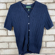 Navy Ralph Lauren Cable Knit Cardigan Sweater Women's Medium