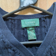 Navy Ralph Lauren Cable Knit Cardigan Sweater Women's Medium