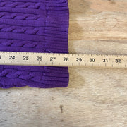 Purple L.L.Bean Cable Knit Sweater Women's XL