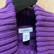 Purple L.L.Bean Cable Knit Sweater Women's XL