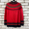 Red Mohair Knitwear Sweater Women's Medium