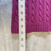 Pink L.L.Bean Cable Knit Sweater Women's Medium