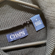 Black Chaps Knitwear Cardigan Sweater Medium