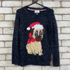 Black Christmas Puppy Knitwear Sweater Women's Small