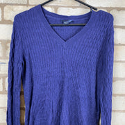 Blue Tommy Hilfiger Cable Knit Jumper Women's Small