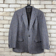 Grey Harris Tweed Blazer Jacket Men's Large