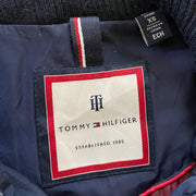Navy Tommy Hilfiger Quilted Long Coat Women's XS