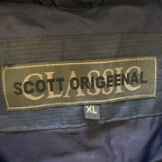 Navy Schott Puffer Bomber Jacket Men's XL