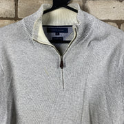 Grey Tommy Hilfiger Half Zip Sweater M