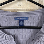 Grey Tommy Hilfiger Cable Knit Cardigan L