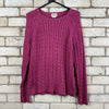Pink L.L.Bean Cable Knit Sweater Women's Large