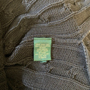 Black Ralph Lauren Cable Knit Sweater Women's XXL