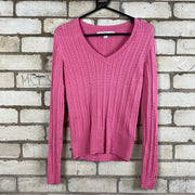 Pink Tommy Hilfiger Cable Knit Sweater Women's Small