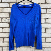 Blue Tommy Hilfiger Cable Knit Sweater Women's Medium