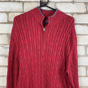 Red Izod Cable Knit Sweater Women's XL
