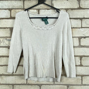 Cream White Ralph Lauren Knitwear Sweater Women's Small