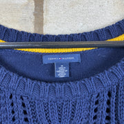 Navy Tommy Hilfiger Knitwear Sweater Women's Medium