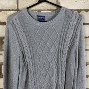 Grey Chaps Cable Knit Sweater Women's Medium