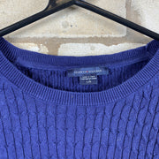 Navy Tommy Hilfiger Cable Knit Sweater Women's Large