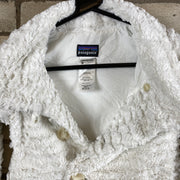 White Patagonia Sherpa Fleece Jacket Girl's XS