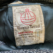 Grey Harris Tweed Pure Wool Blazer Jacket Men's Medium
