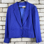 Blue Pendleton Pure Wool Blazer Jacket Women's M/L