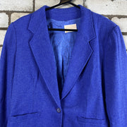 Blue Pendleton Pure Wool Blazer Jacket Women's M/L