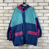 Vintage 90s Blue and Purple Adidas Windbreaker Men's XL