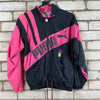 Vintage 90s Black and Pink Puma Windbreaker Women's Medium