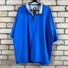 Blue Half zip Short Sleeve Track Jacket Men's XL