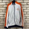 White and Orange Reebok NFL Chicago Bears Track Jacket Men's XL