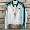 White and Blue Head Windbreaker Men's Large