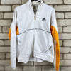 White and Yellow Adidas Windbreaker Women's Medium