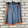 Grey and Orange Nike Basketball Sport Shorts Men's Small