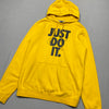 Nike yellow and black Just Do It hoodie Mens M