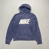 80s Nike navy and white hoodie Mens M