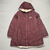 Red Reebok Puffer Long Coat Women's Large