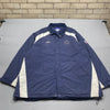 Navy and White Reebok NFL Dallas Cowboys Jacket Men's XXL