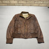 Brown Belstaff Wax Bomber Jacket Men's Medium