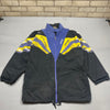 Vintage 90s Black and Yellow Adidas Ski Jacket Men's Large