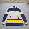 Vintage 90s Grey and Navy Kappa Quarter zip Sweatshirt Men's Small