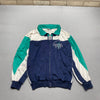 Vintage 90s Cyan Navy White Adidas Track Jacket Men's Small