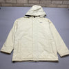 00s Cream White Umbro Quilted Raincoat Men's Medium